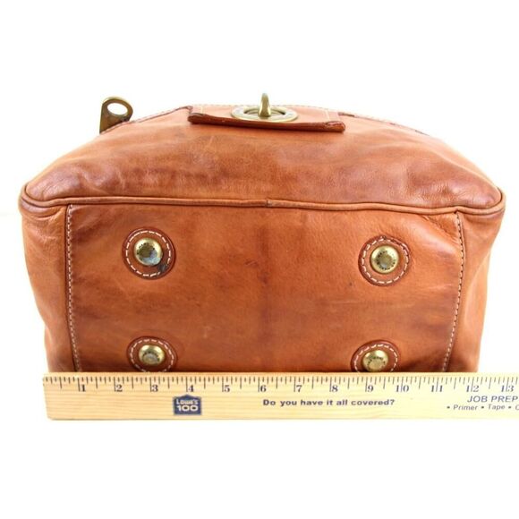 Marc by Marc Jacobs TAN BROWN GENUINE LEATHER TOTE SHOULDER BAG HANDBAG PURSE - Picture 10 of 12